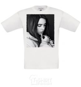 Kids T-shirt Billie Eilish bw White фото