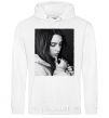 Men`s hoodie Billie Eilish bw White фото