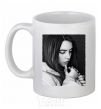 Ceramic mug Billie Eilish bw White фото