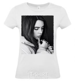 Women's T-shirt Billie Eilish bw White фото