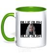 Mug with a colored handle Billie Eilish promo kelly-green фото