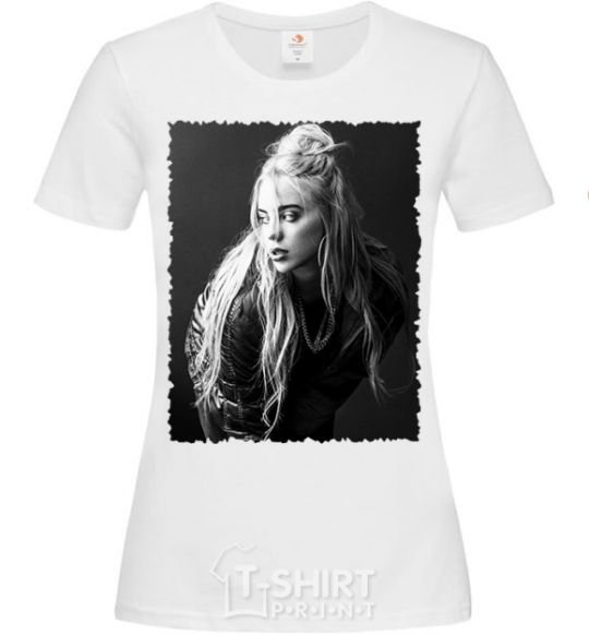 Women's T-shirt Billie Eilish White фото