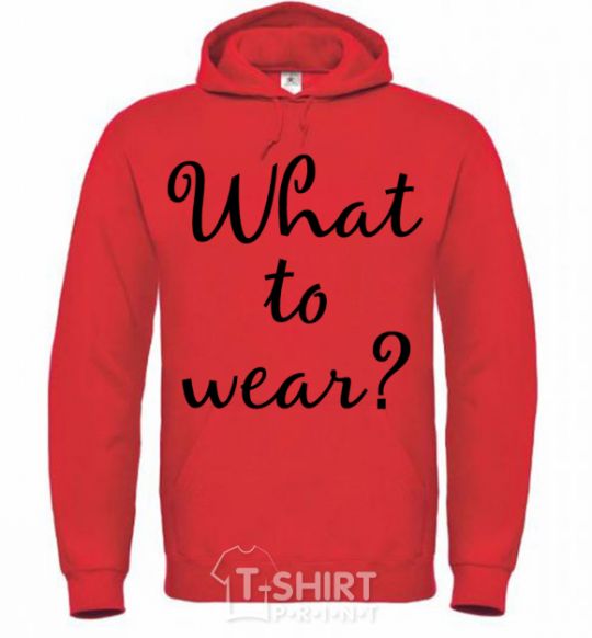 Men`s hoodie What to wear bright-red фото