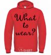 Men`s hoodie What to wear bright-red фото