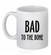 Ceramic mug Bad to the bone White фото