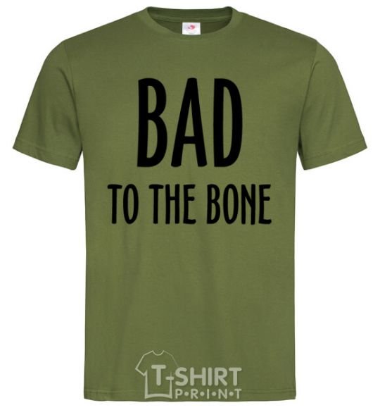 Men's T-Shirt Bad to the bone millennial-khaki фото
