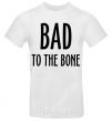 Мужская футболка Bad to the bone Белый фото