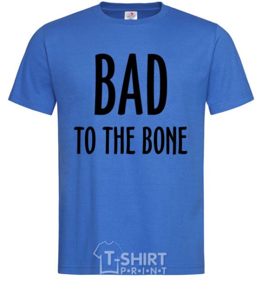 Мужская футболка Bad to the bone Ярко-синий фото