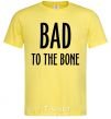 Мужская футболка Bad to the bone Лимонный фото
