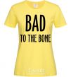 Женская футболка Bad to the bone Лимонный фото