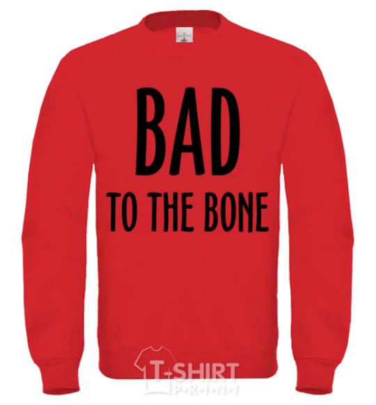 Sweatshirt Bad to the bone yellow фото