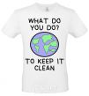 Men's T-Shirt What do you do to keep it clean White фото