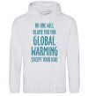 Men`s hoodie Global warming except your kids sport-grey фото