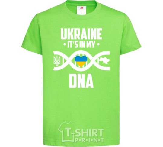 Kids T-shirt Ukraine it's my DNA orchid-green фото