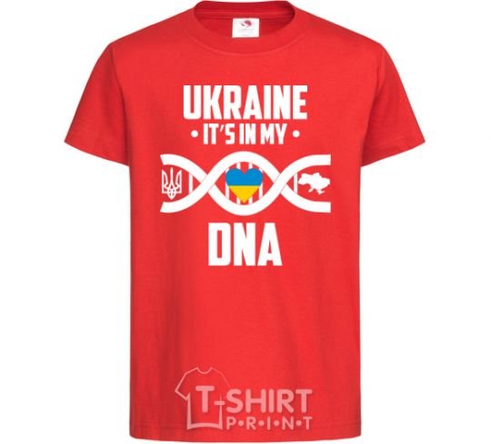 Kids T-shirt Ukraine it's my DNA red фото