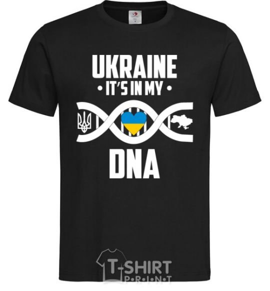 Мужская футболка Ukraine it's my DNA Черный фото