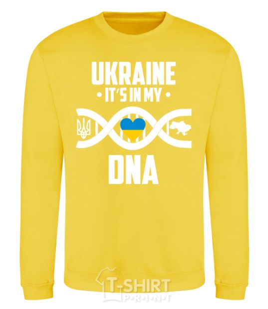 Свитшот Ukraine it's my DNA Солнечно желтый фото