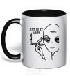 Mug with a colored handle But is it art black фото