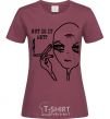 Women's T-shirt But is it art burgundy фото