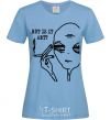 Women's T-shirt But is it art sky-blue фото