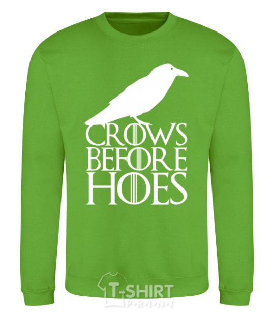 Sweatshirt Crows before hoes orchid-green фото