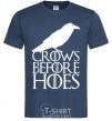 Men's T-Shirt Crows before hoes navy-blue фото