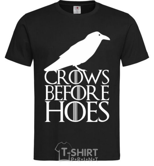 Men's T-Shirt Crows before hoes black фото