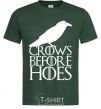 Men's T-Shirt Crows before hoes bottle-green фото