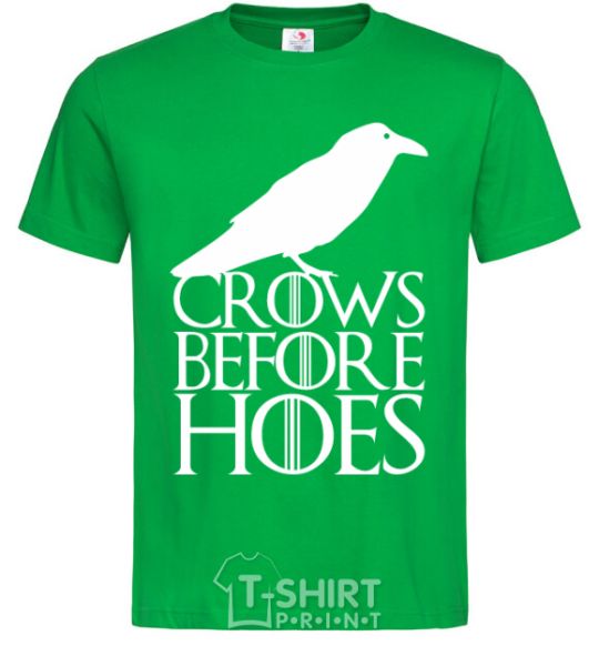 Men's T-Shirt Crows before hoes kelly-green фото