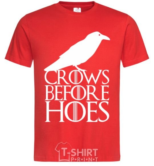 Men's T-Shirt Crows before hoes red фото