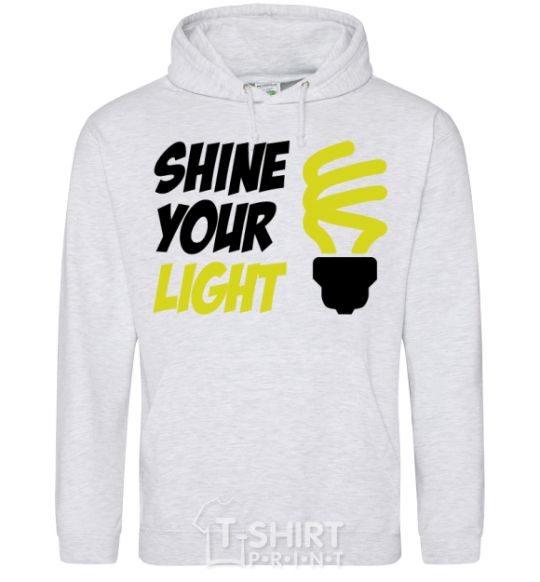 Men`s hoodie Shine your light sport-grey фото