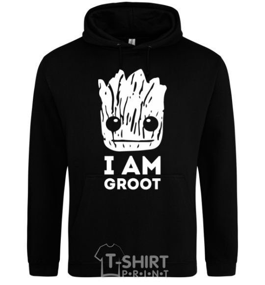 Men`s hoodie I'm Groot wh black фото