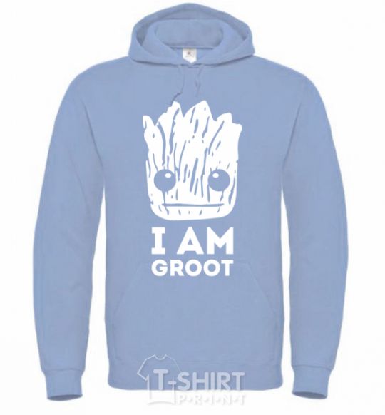 Мужская толстовка (худи) I'm Groot wh Голубой фото
