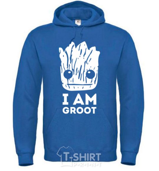 Men`s hoodie I'm Groot wh royal фото