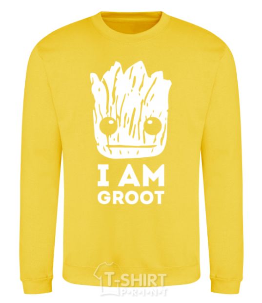 Sweatshirt I'm Groot wh yellow фото