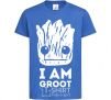 Kids T-shirt I'm Groot wh royal-blue фото