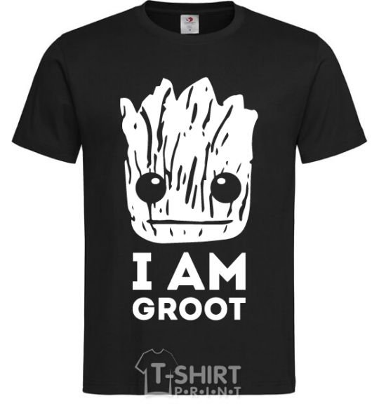 Мужская футболка I'm Groot wh Черный фото