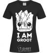 Women's T-shirt I'm Groot wh black фото