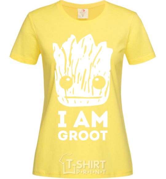 Women's T-shirt I'm Groot wh cornsilk фото