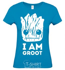 Women's T-shirt I'm Groot wh sky-blue фото