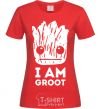 Women's T-shirt I'm Groot wh red фото