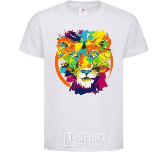 Kids T-shirt Lioness White фото