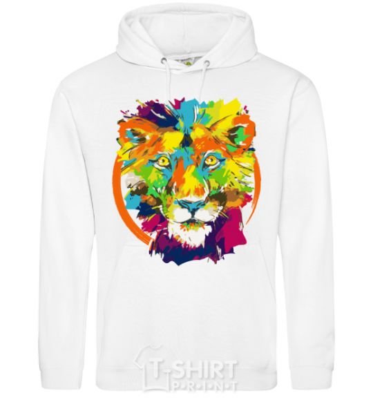 Men`s hoodie Lioness White фото