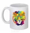 Ceramic mug Lioness White фото