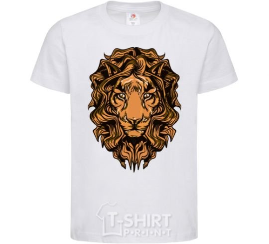 Kids T-shirt Lion's head White фото