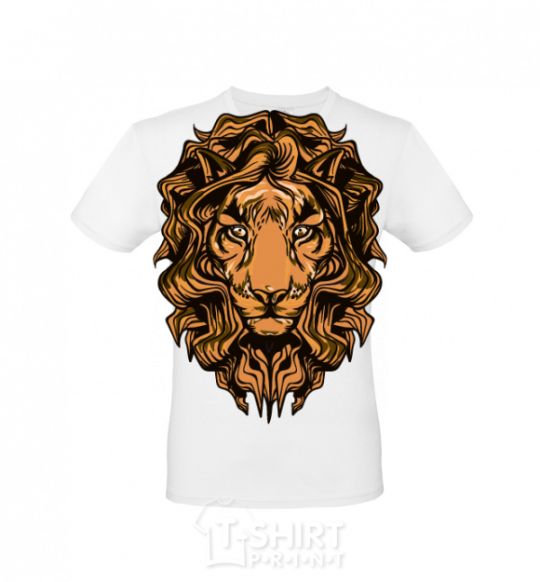 Men's T-Shirt Lion's head White фото