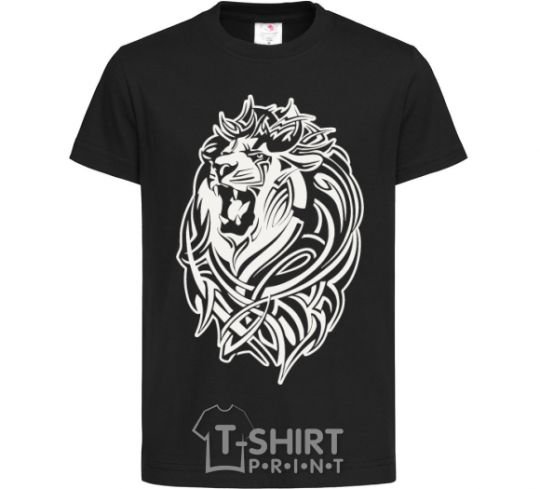 Kids T-shirt Lion wh black фото