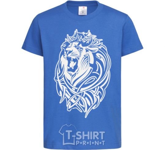 Kids T-shirt Lion wh royal-blue фото