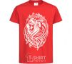 Kids T-shirt Lion wh red фото