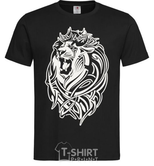 Men's T-Shirt Lion wh black фото